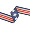 LaRibbons 2 1/2" Wired Ribbon | Natural Patriotic Blue Star | 10 Yard Spool
